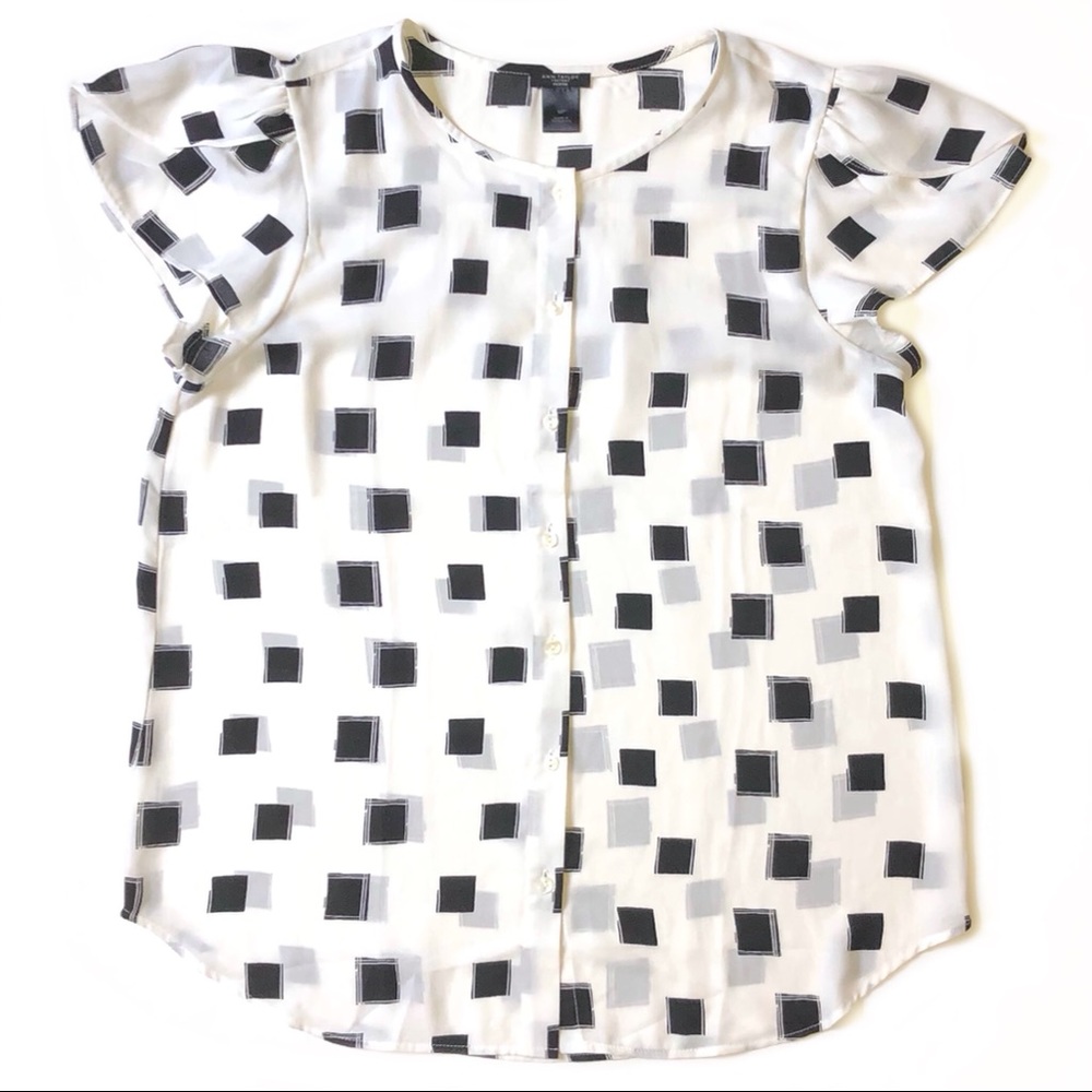 Ann Taylor Blouse 3 for 15 SALE CLEARANCE Black and White Medium Petite